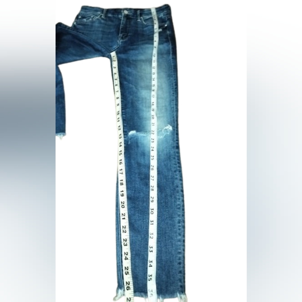 Mother Jeans Women's 24 High Waisted Looker Ankle Fray Distressed Ripped - Picture 5 of 10